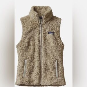 Patagonia Los Gatos  El Cap Khaki Sherpa Zip Up Fleece Vest Size S